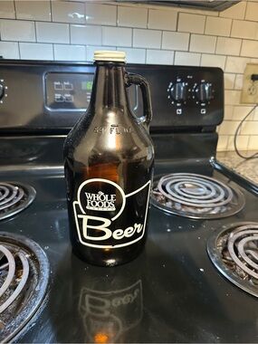 Whole Foods Amber Glass Beer Growler - Brown